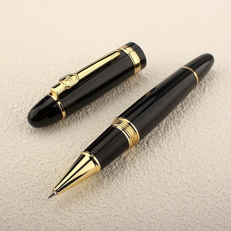 New Jinhao 159 Metal Ballpoint Pen Black and Gold Silver 0.7MM Nib Roller Ball Pen Thick