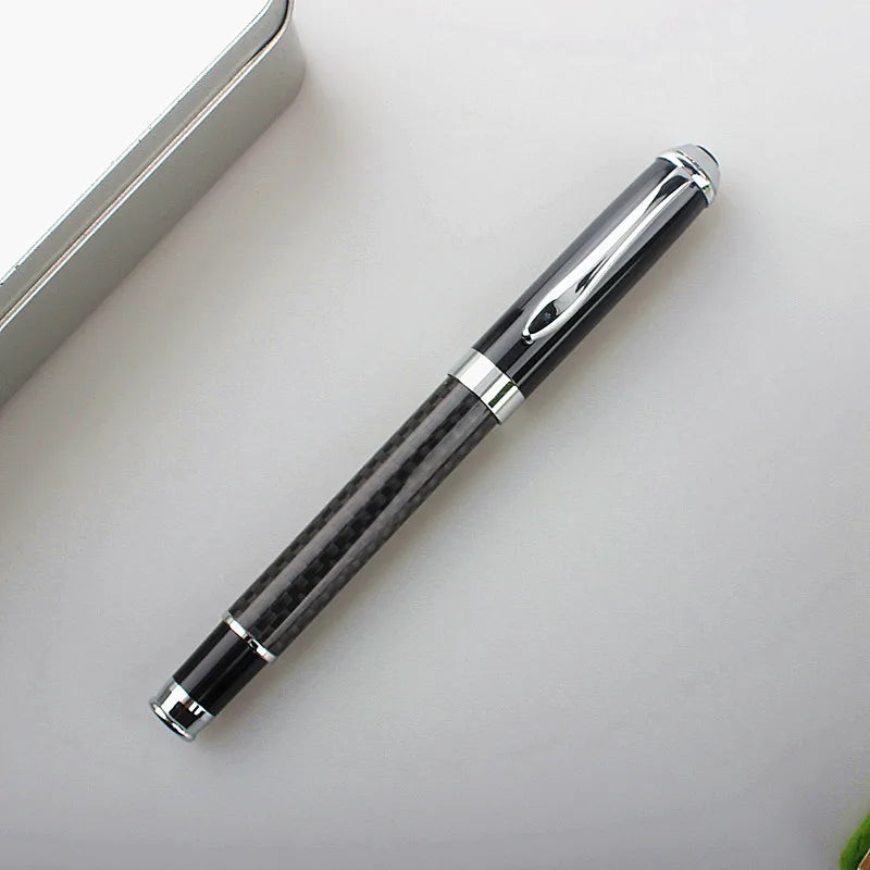 Luxury fiber Metal Ballpoint Pens School Business Office Signature Roller Pen Writing Student Stationery Supplies
