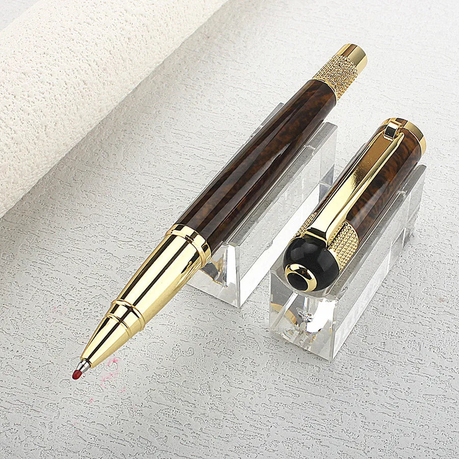 1Pc High Quality Luxury Roller Ballpoint Pen Metal Office Gold /Silver Clip Metal Rollerball Pen