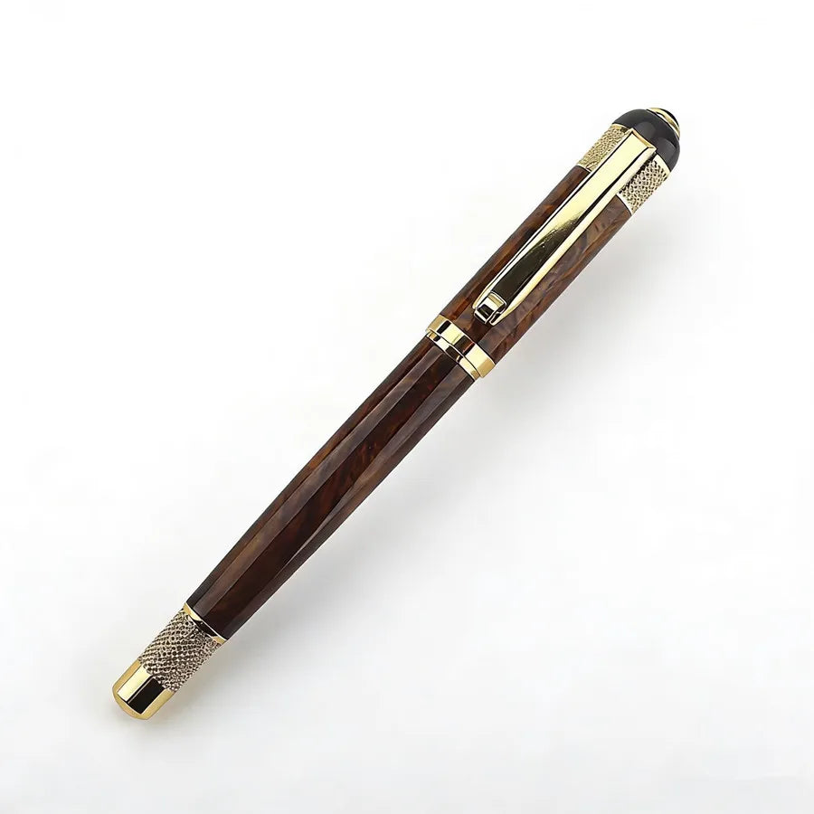 1Pc High Quality Luxury Roller Ballpoint Pen Metal Office Gold /Silver Clip Metal Rollerball Pen