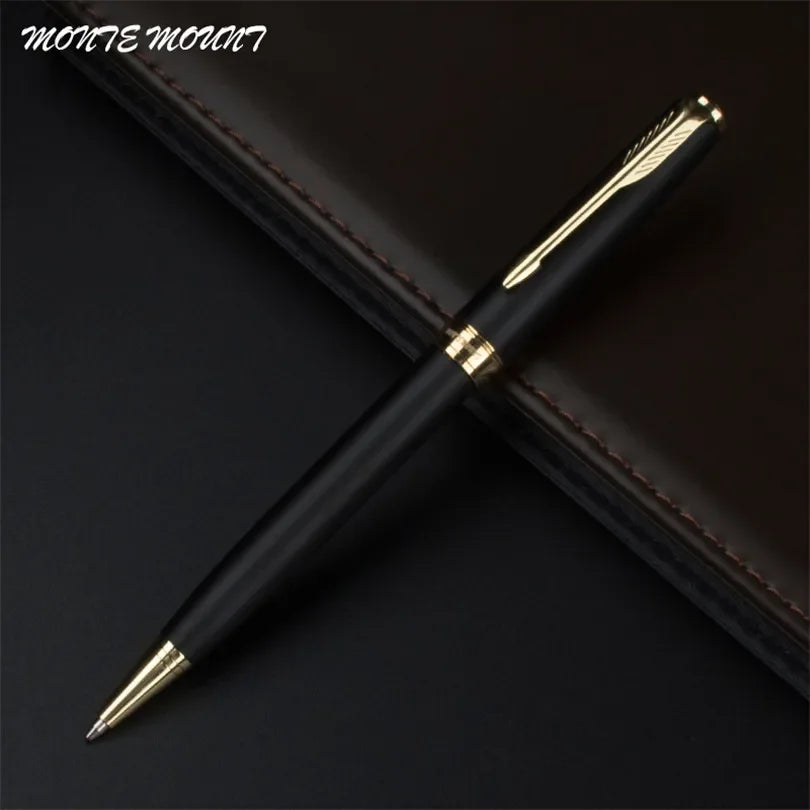 Metal Ballpoint Pen 0.7mm Blue Luxury Custom Advertising Ball Pen for School Gift Set Student Stationery Office Supplies