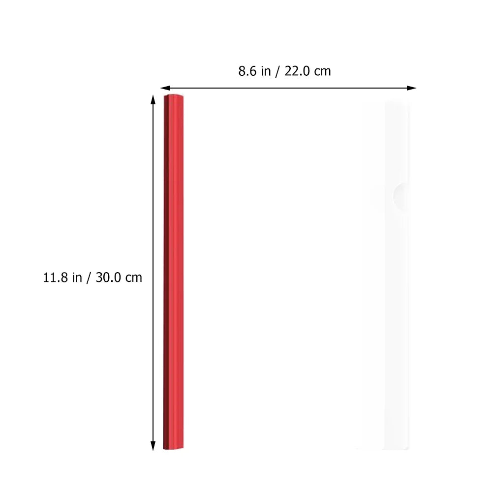 10 Pcs Folder Sliding Bar Clamps Binder Clips Tie Rod A4 Paper Files Plastic Folders Clear Report Cover Office Table