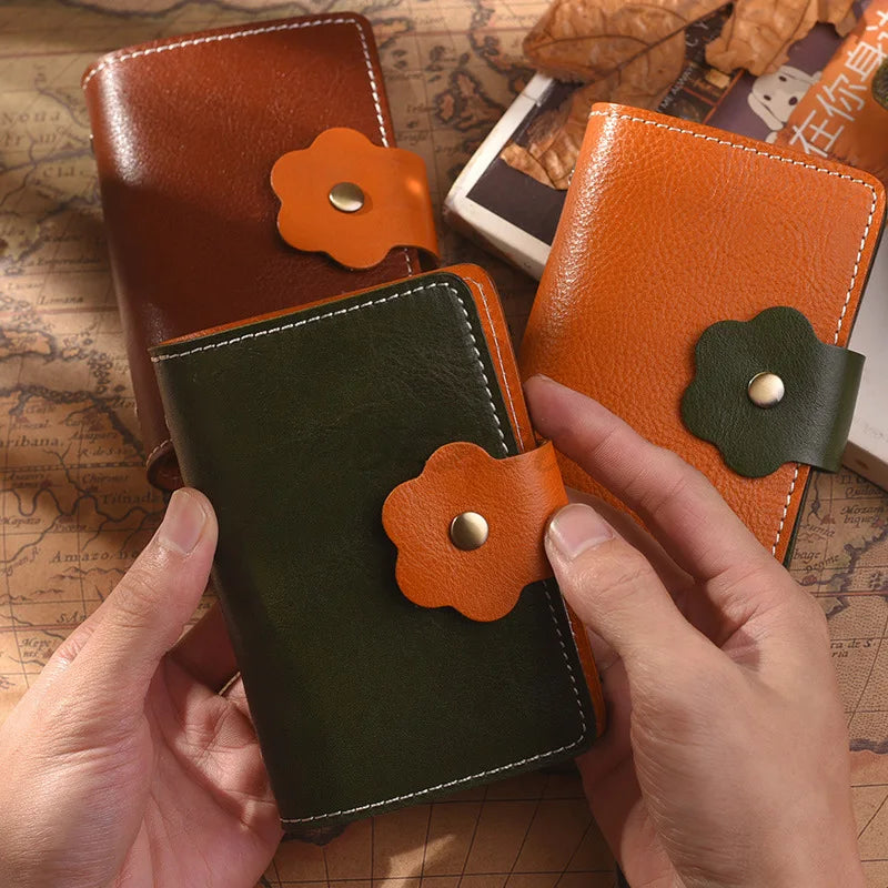 M5 Head Layer Leather Notebook Portable Mini Pocket Creative Handbook Loose Leaf Notebook