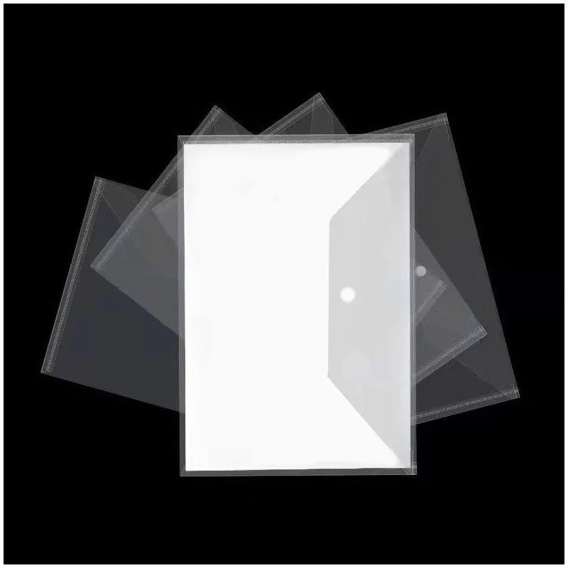 A5 Folder Bag 10-50Pcs Transparent Plastic Water Resistant File Holder File Paper Office Supplies Documents Sheet Protectors