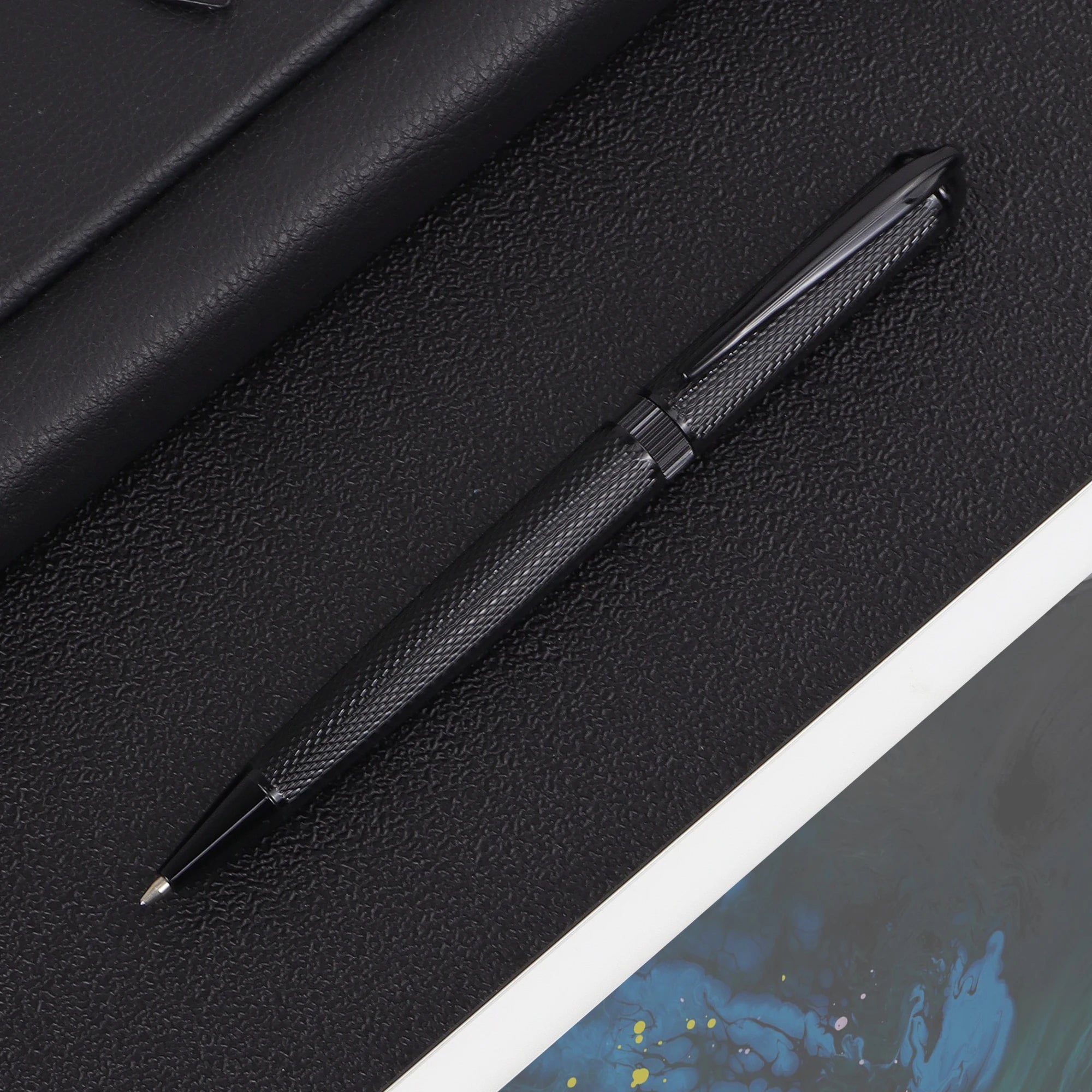 1 Of Luxury Fashion Ballpoint Pen Set - Stylish Design- Strong Design Aesthetic, Perfect for Gifting in Gift Box-Black Ink