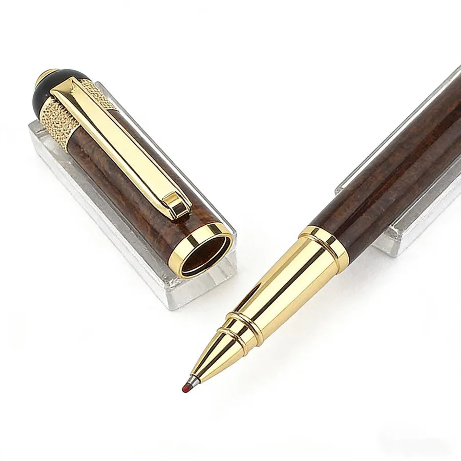 1Pc High Quality Luxury Roller Ballpoint Pen Metal Office Gold /Silver Clip Metal Rollerball Pen