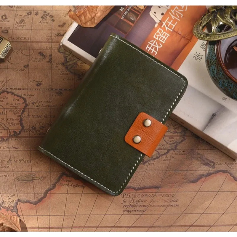 M5 Head Layer Leather Notebook Portable Mini Pocket Creative Handbook Loose Leaf Notebook