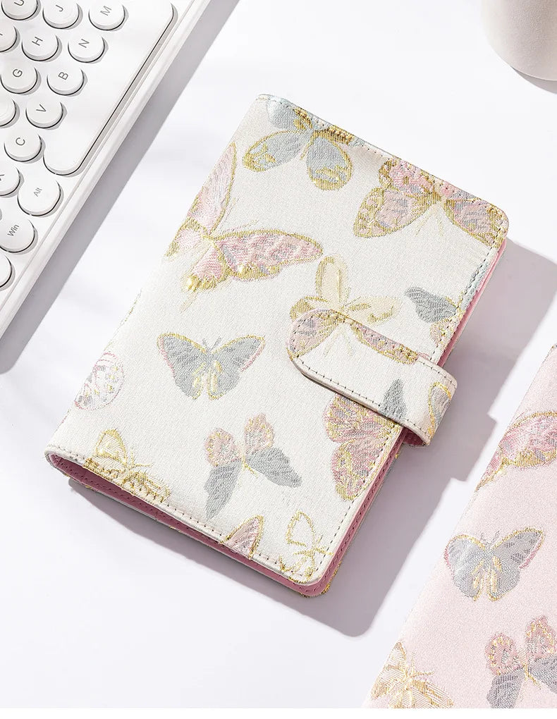 A6 Fresh Embossed DIY Binder Notebook Cover Diary Agenda Planner Paper Cover School Stationery