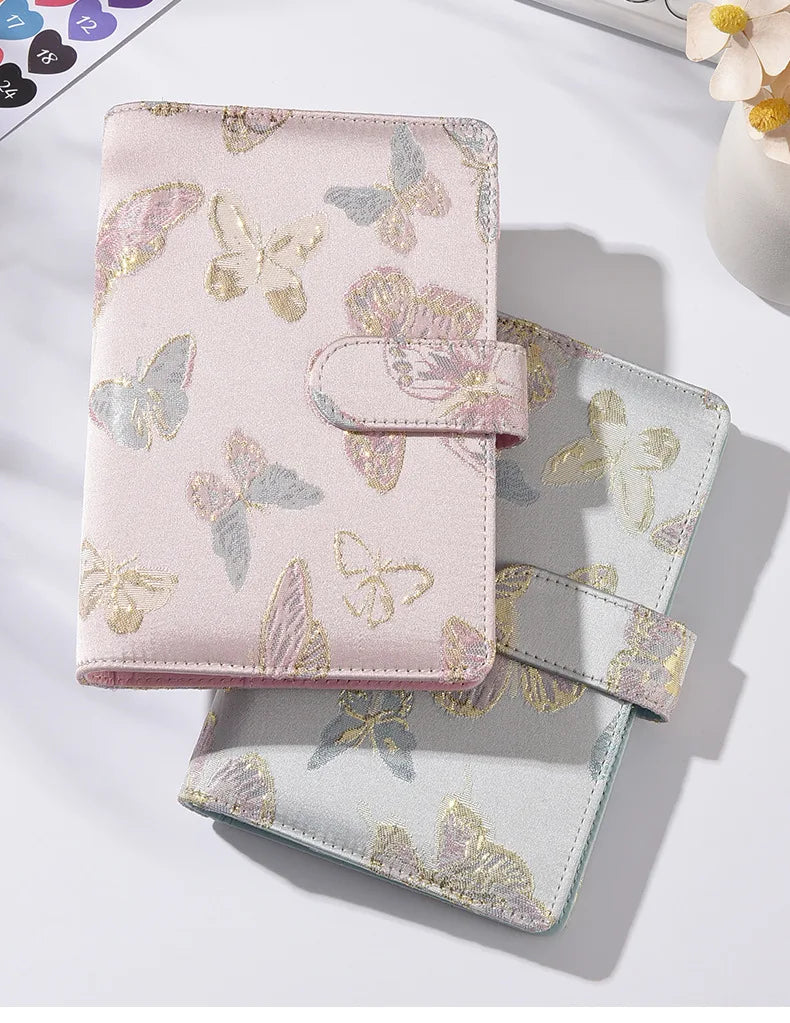 A6 Fresh Embossed DIY Binder Notebook Cover Diary Agenda Planner Paper Cover School Stationery