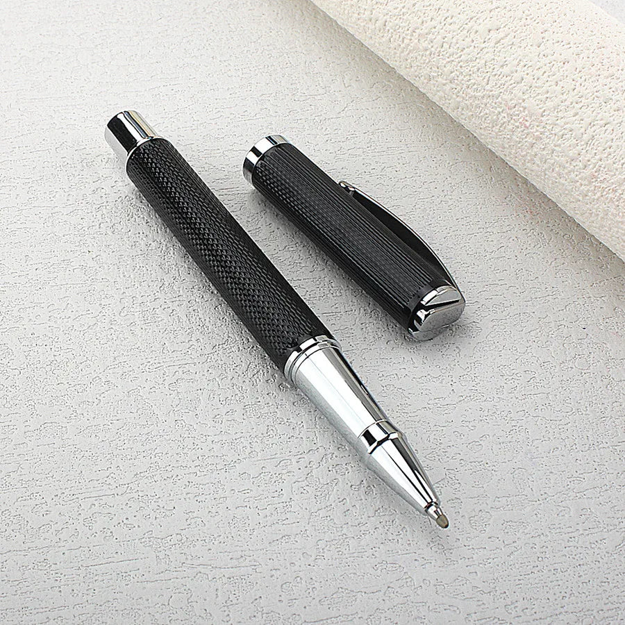 1Pc High Quality Luxury Roller Ballpoint Pen Metal Office Gold /Silver Clip Metal Rollerball Pen