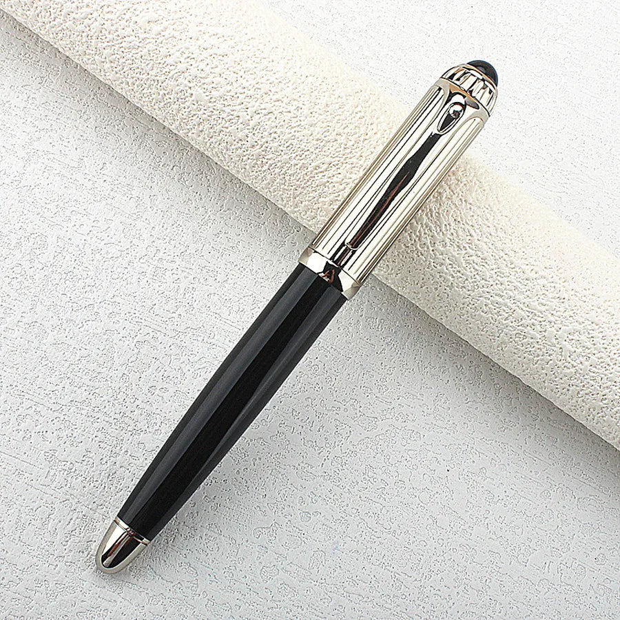 Luxury Quality Metal Rollerball Pen Silver Mesh Pattern Stationery Office School Supplies Ink Pen New