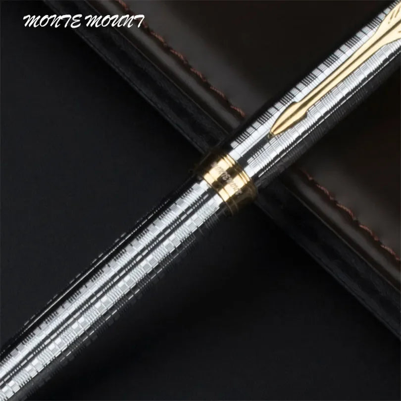 Metal Ballpoint Pen 0.7mm Blue Luxury Custom Advertising Ball Pen for School Gift Set Student Stationery Office Supplies