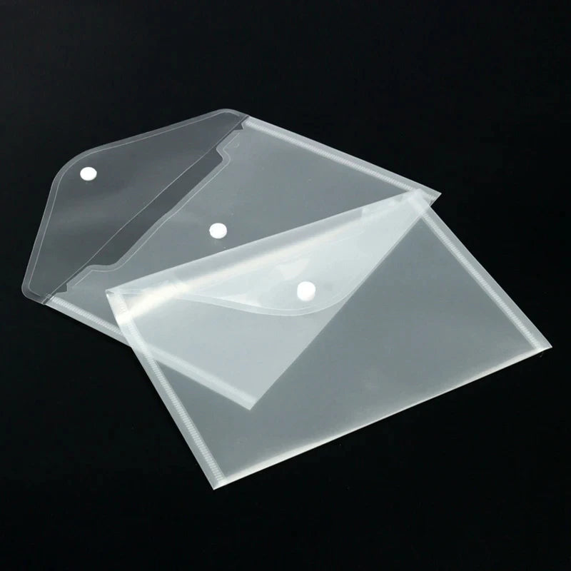 A5 Folder Bag 10-50Pcs Transparent Plastic Water Resistant File Holder File Paper Office Supplies Documents Sheet Protectors