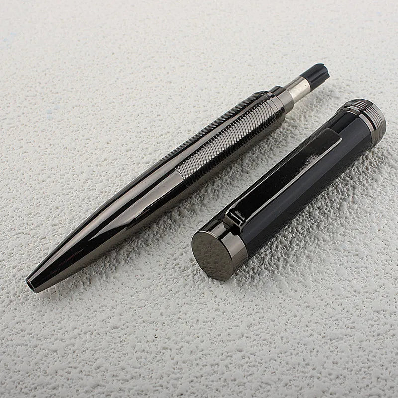 Metal Ballpoint Pen Beautiful Ripples 0.7MM Nibs Refill  School Office Supplie School Stationery