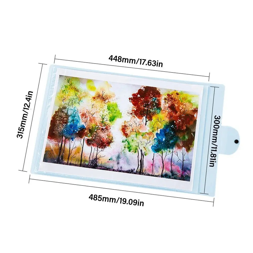 20 Pockets A3 File Folders Creatives Large Capacity Insert Page Test Paper Organizer Thickened Waterproof File Bag Students