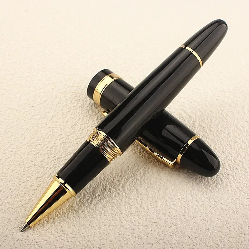 New Jinhao 159 Metal Ballpoint Pen Black and Gold Silver 0.7MM Nib Roller Ball Pen Thick