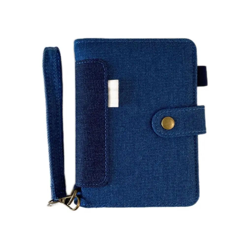 High-end A7 Retro Denim Notebook Loose Leaf Thick Paper Binder Notebook Refillable Reusable Casing Handwritten Diary Friend