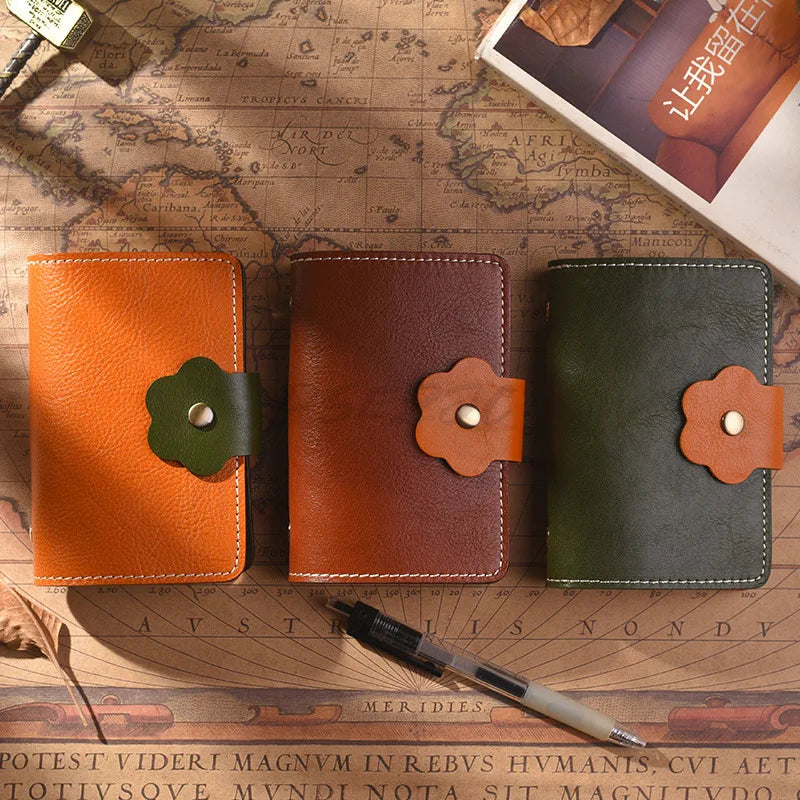 M5 Head Layer Leather Notebook Portable Mini Pocket Creative Handbook Loose Leaf Notebook