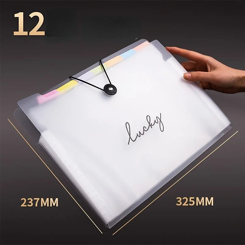 A4 Multigrid File Document Pouch Folder Holder Organizer Planner Organ Bag Folder Material Bill Storages Office Accessories