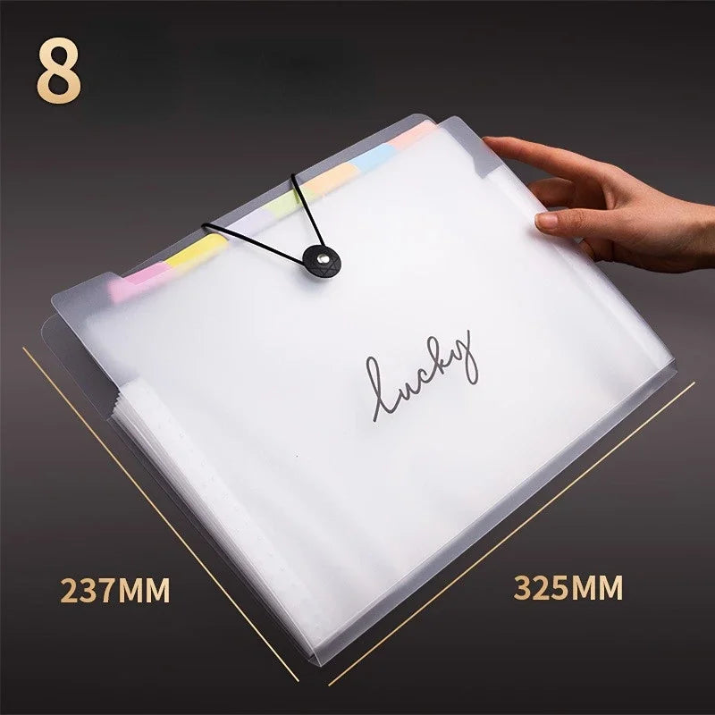 A4 Multigrid File Document Pouch Folder Holder Organizer Planner Organ Bag Folder Material Bill Storages Office Accessories