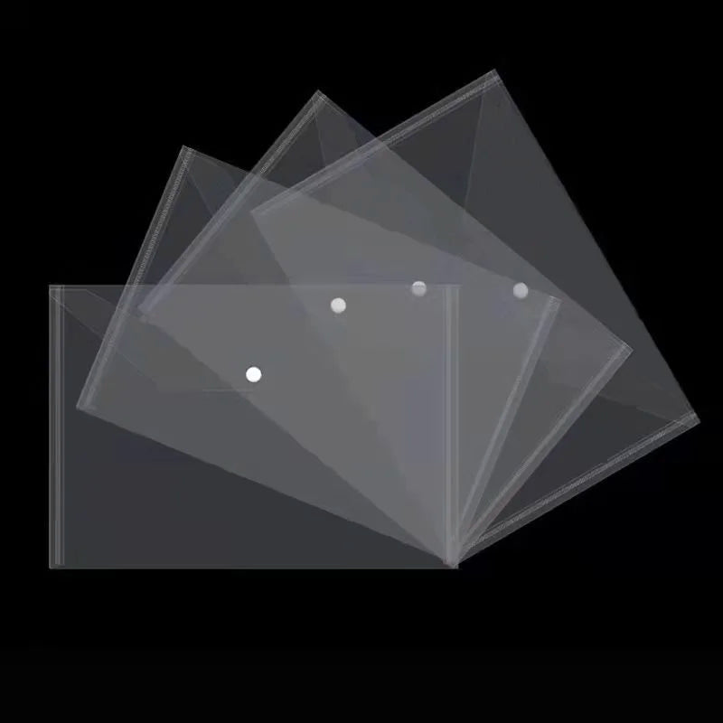 A5 Folder Bag 10-50Pcs Transparent Plastic Water Resistant File Holder File Paper Office Supplies Documents Sheet Protectors